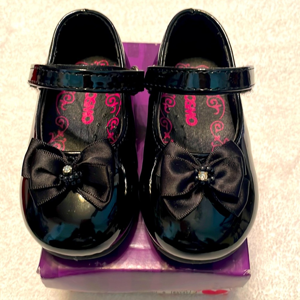 Black dress shoes for toddler girl size 5
